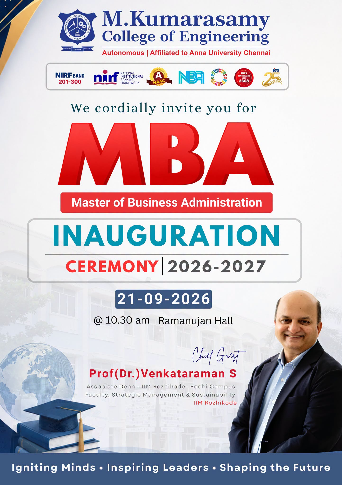 MKCE MBA Inauguration Ceremony 2026–27